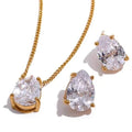 White Stone Pendant set