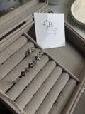 Silver Flower ring and handcuff set