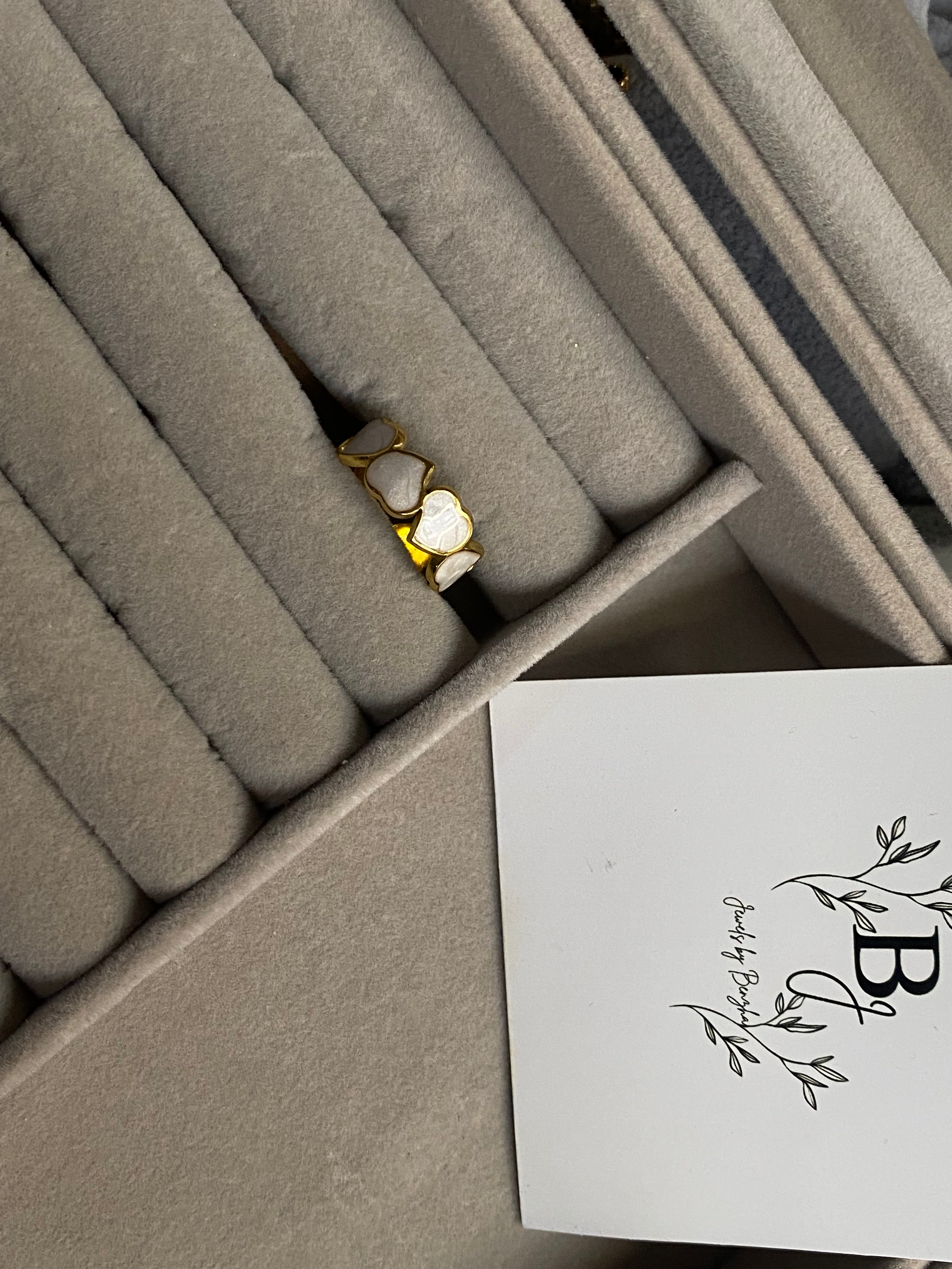 White heart ring