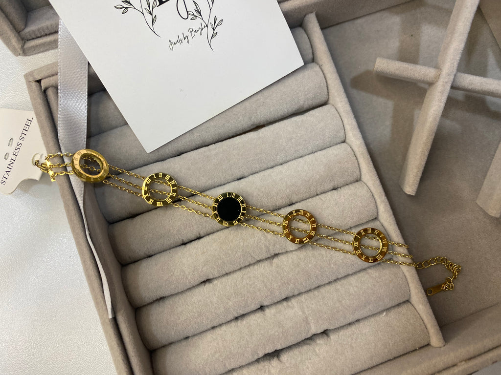 Black watch style bracelet