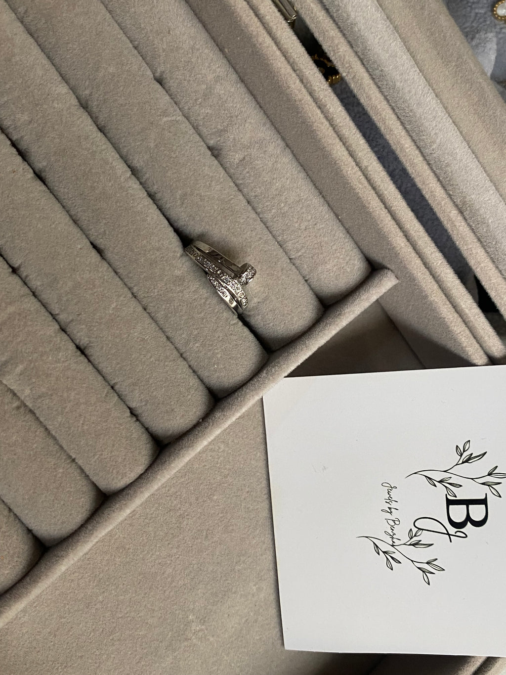 Silver nail ring