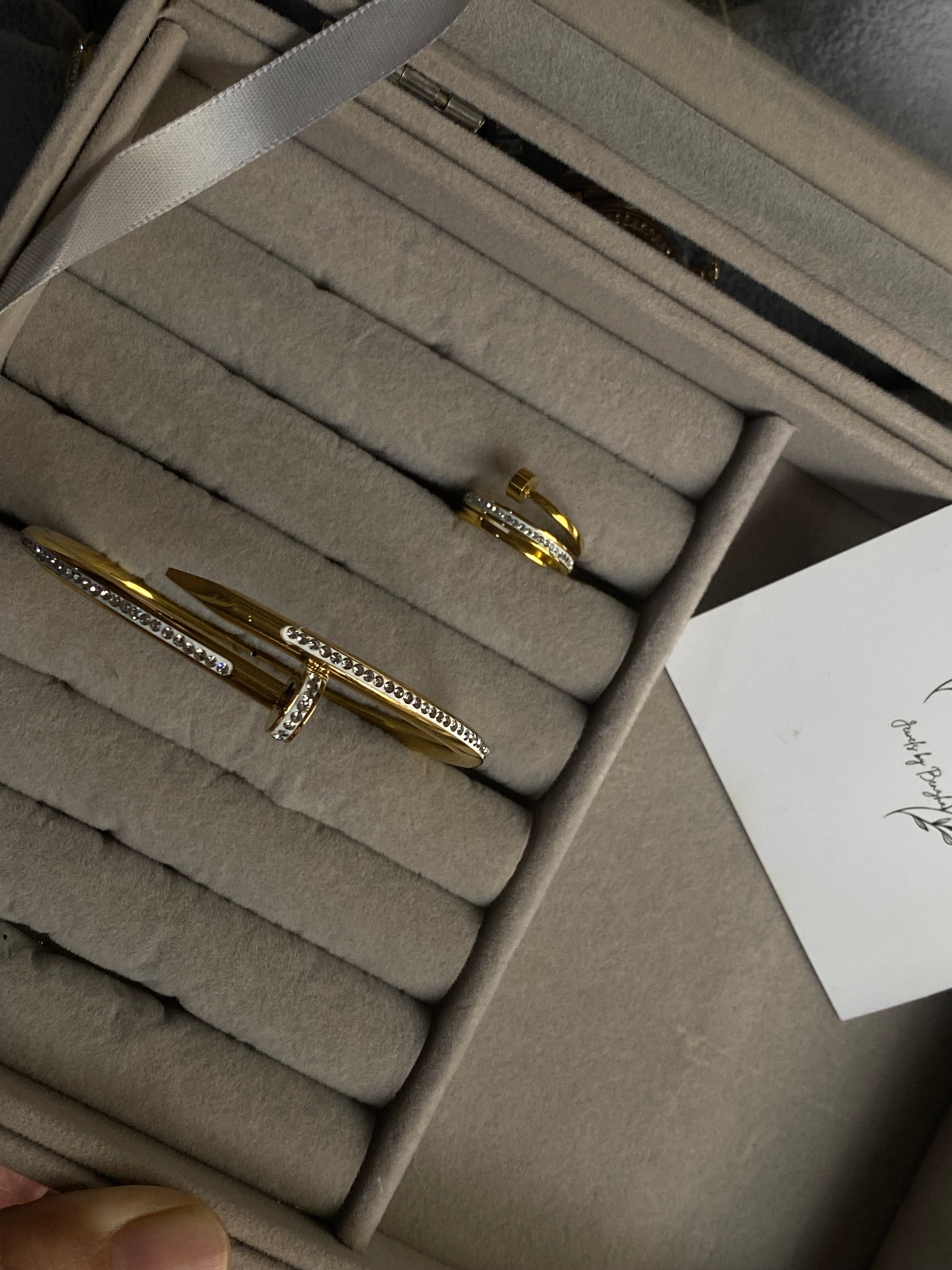 Cartiers nail cuff and ring set