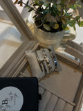 Set of 3 silver handcuff stack