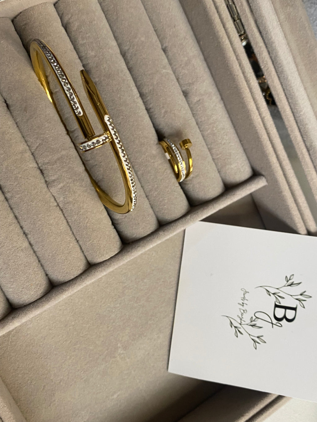 Cartiers nail cuff and ring set