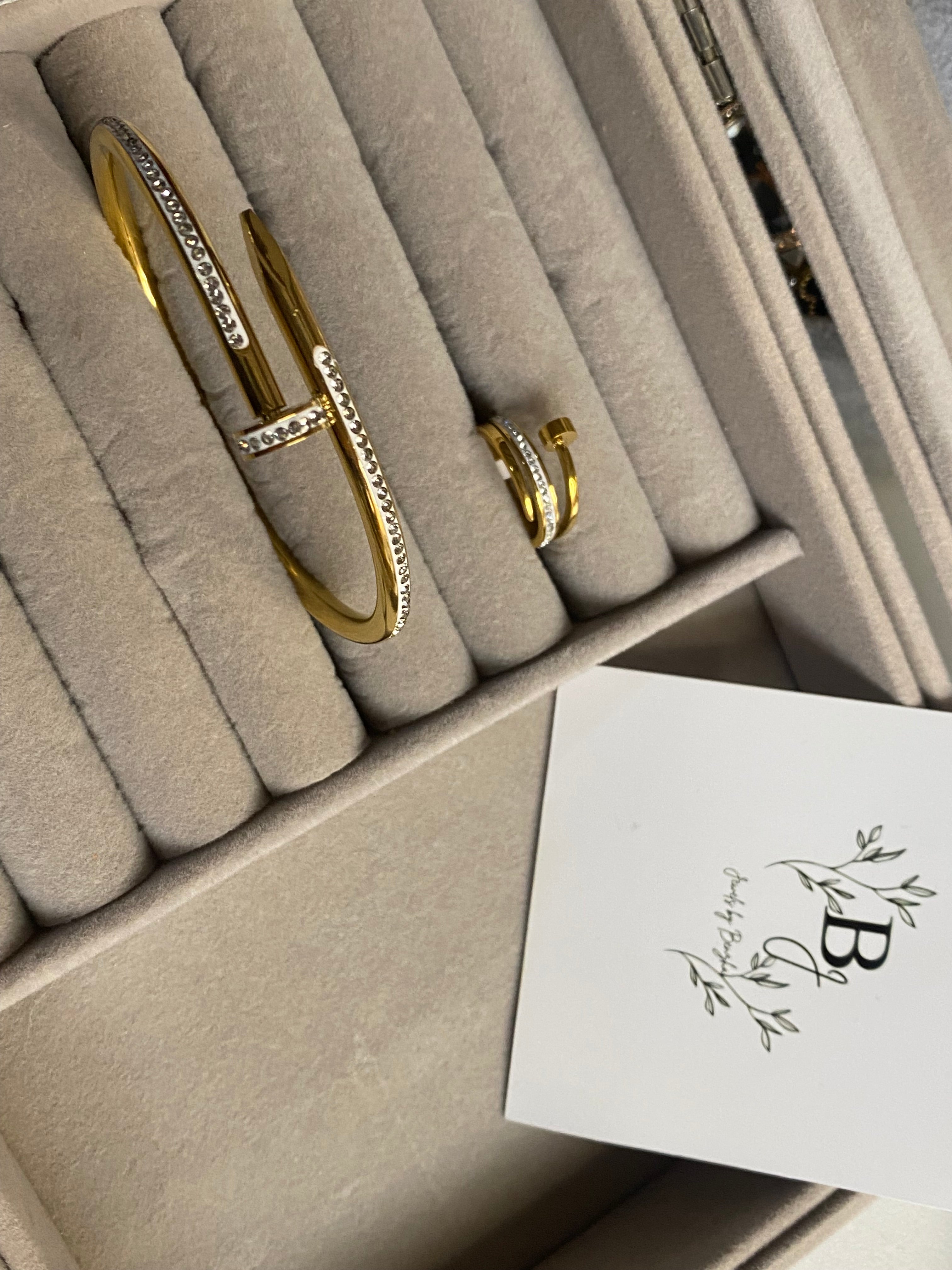 Cartiers nail cuff and ring set