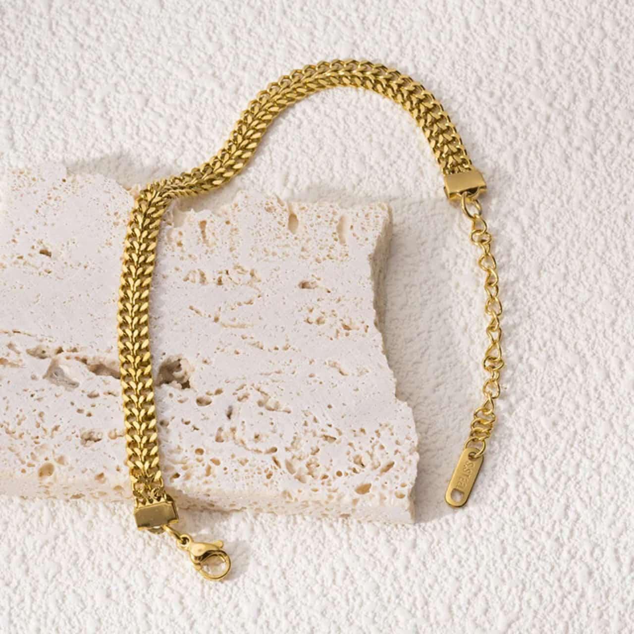 Golden chain bracelet