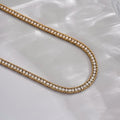 Crystal white with golden base necklace