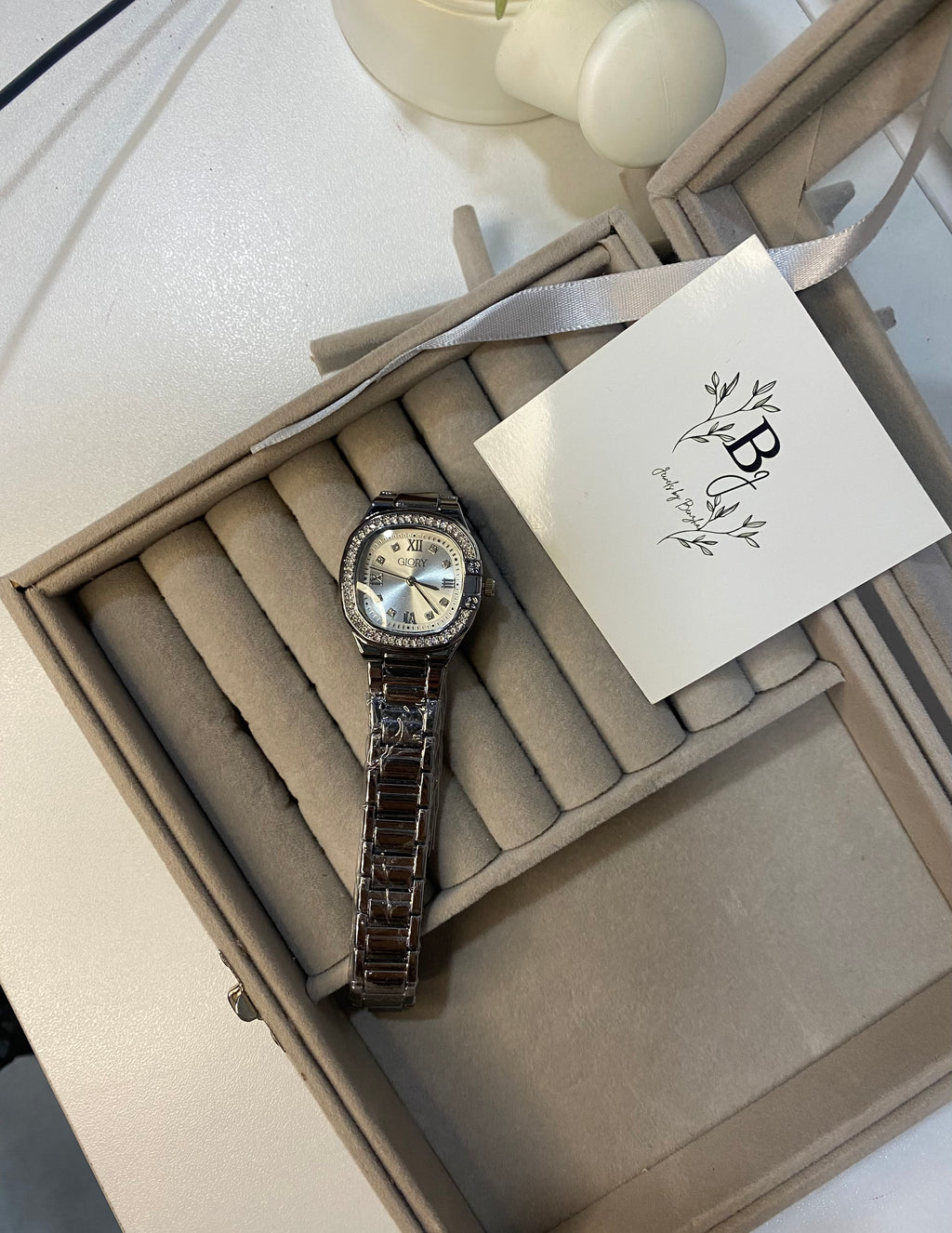 Glory Silver Square Watch