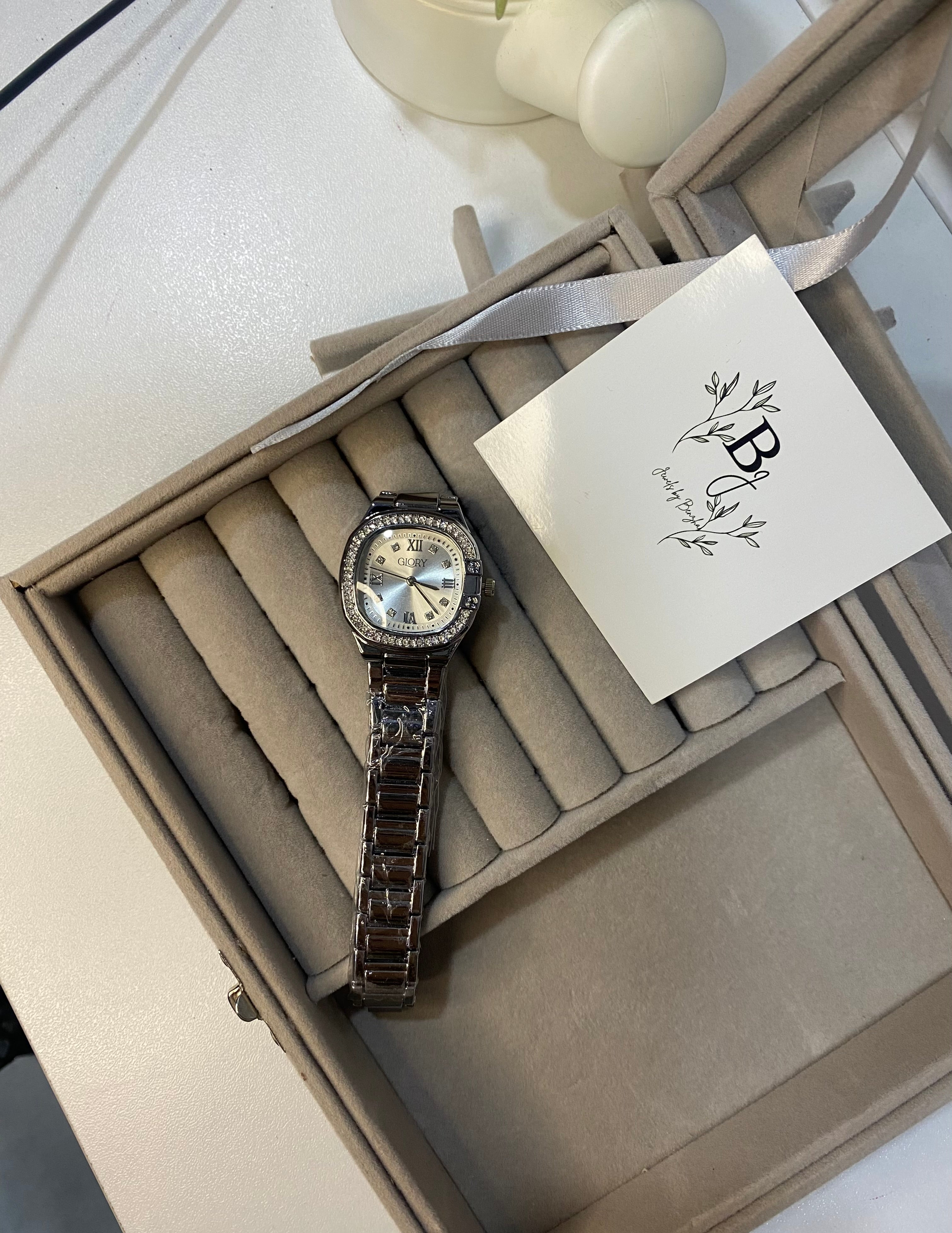 Glory Silver Square Watch