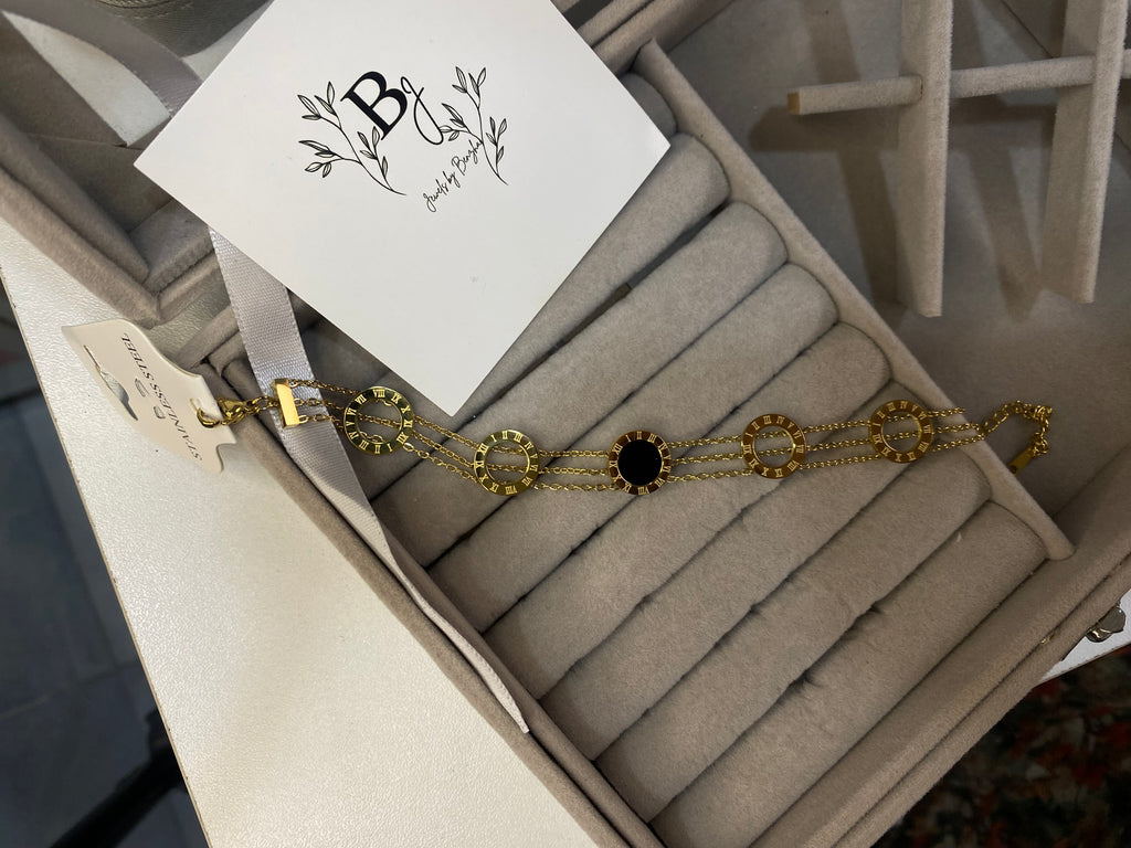 Black watch style bracelet