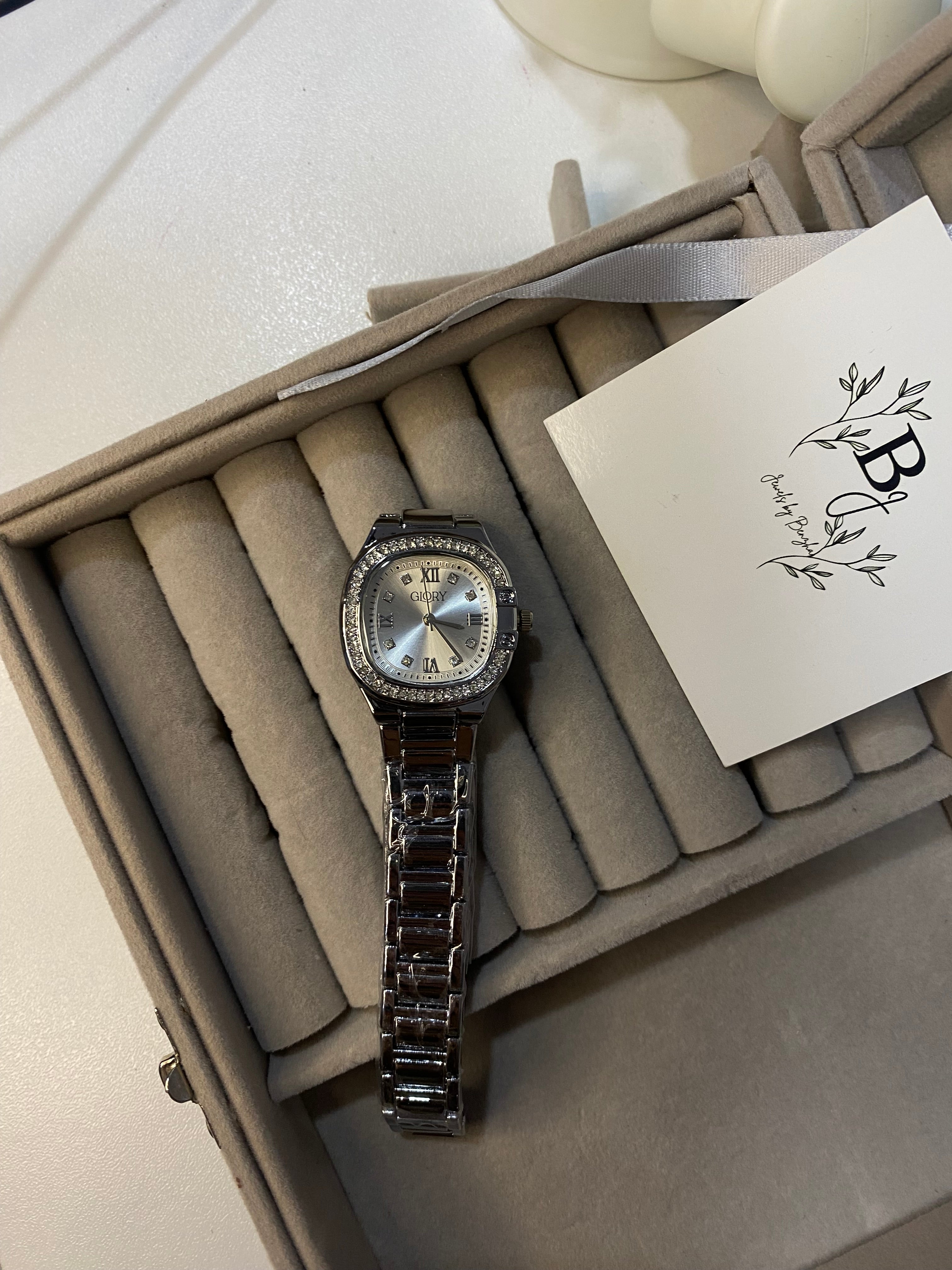 Glory Silver Square Watch