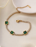 Green emerald bracelet