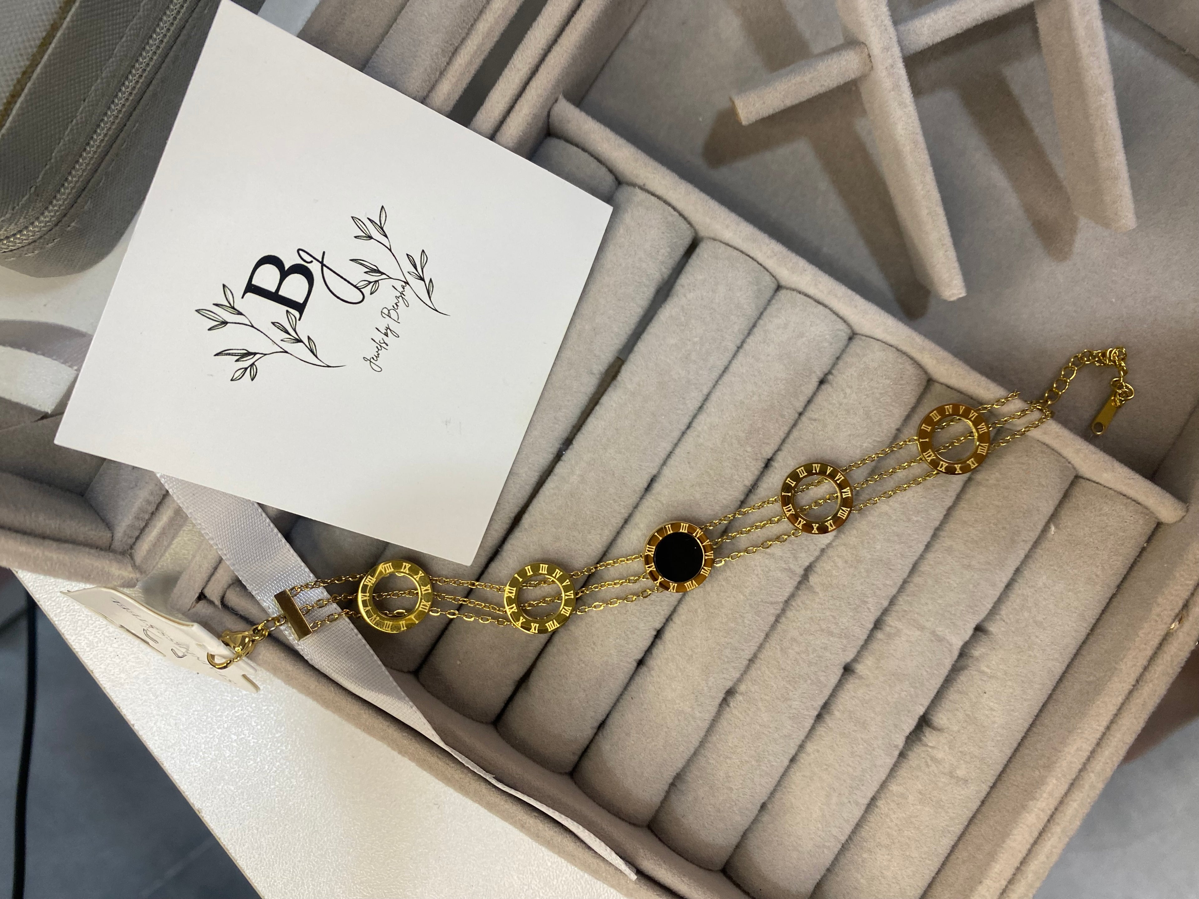 Black watch style bracelet