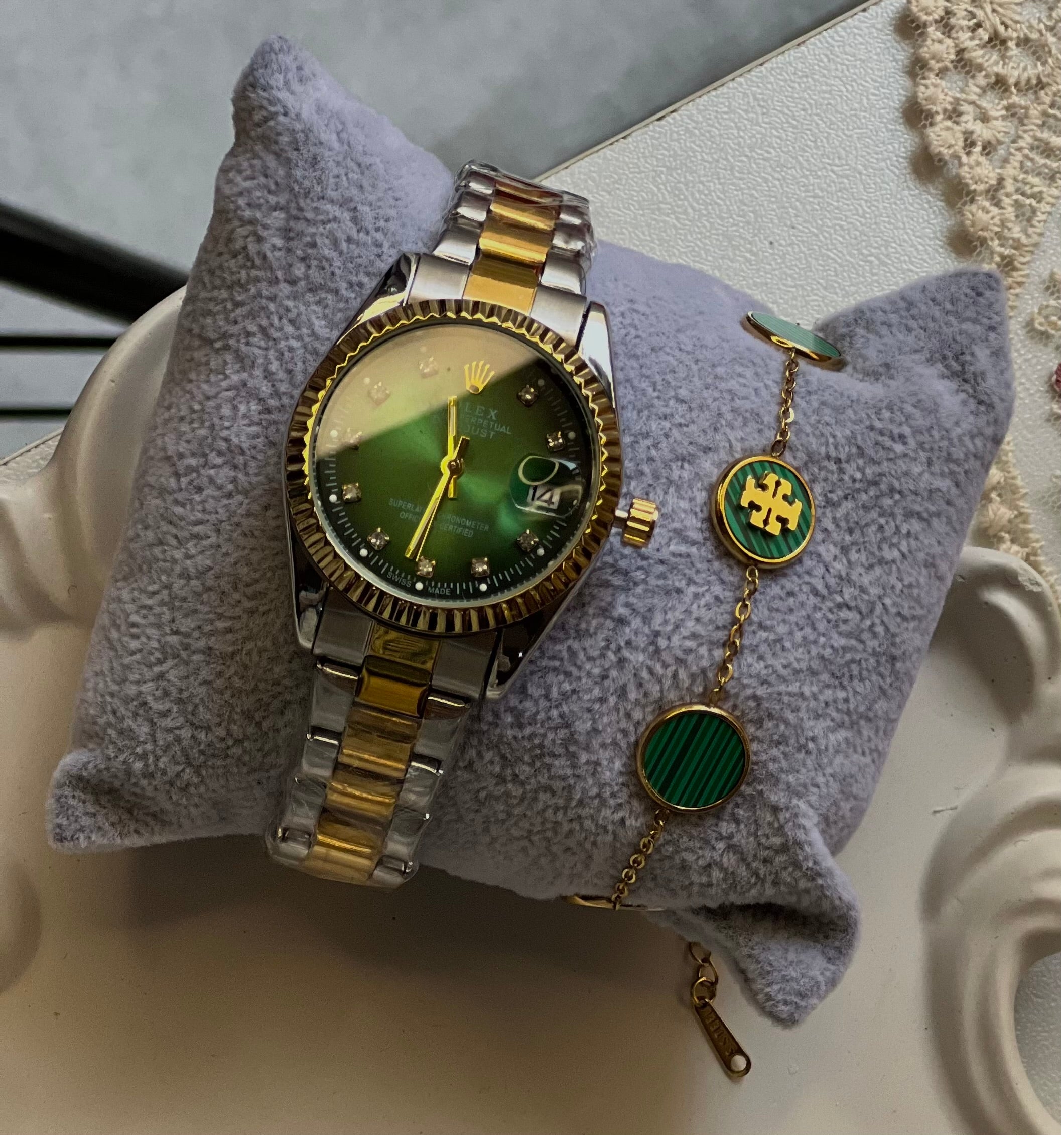 Rolex Green Dial Stack